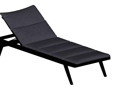 Black Modern Lounge Chair With Ergonomic Backrest Padded Seat And Sturdy Legs 3d model