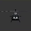 Police Helicopter With Black And White Design N162FD Rotors And Reflective Surface