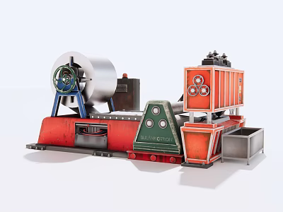 iron plate cutting machine 3d model