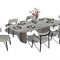 New Dining Table and Chair 3d model