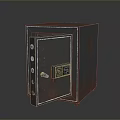 Industrial Safe With Open Door Combination Lock And Rustic Texture For Secure Storage