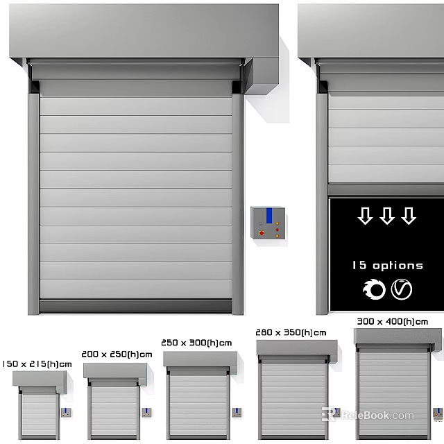 Swing Door With Various Sizes 15 Options And 3D Design Features 3d model