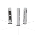 Three White Tower Air Cooler Fans with Modern Design and Stable Base