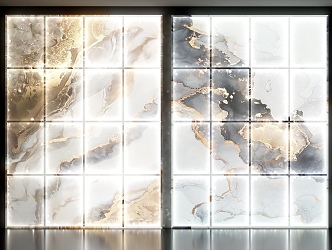 Transparent stone transparent stone wall plate transparent stone background wall 3d model