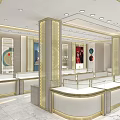 China Gold Modern Jewelry Store Exterior With Glass Display Windows And Elegant Lighting