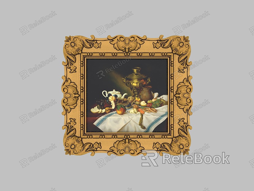 Picture Frame Photo Frame Oil Painting Still Life Decorative Painting Wooden Frame Decorative Painting European Frame European Picture Frame Classical Picture Frame model