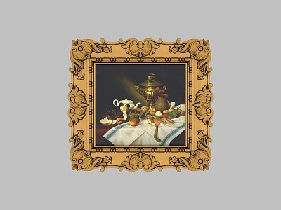 Picture Frame Photo Frame Oil Painting Still Life Decorative Painting Wooden Frame Decorative Painting European Frame European Picture Frame Classical Picture Frame 3d model