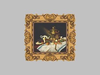 Picture Frame Photo Frame Oil Painting Still Life Decorative Painting Wooden Frame Decorative Painting European Frame European Picture Frame Classical Picture Frame 3d model