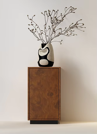 Modern Middle Ancient Vase Flower Art Modern Middle Ancient Flower Art Middle Ancient Style Flower Art 3d model