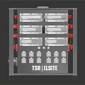 TSR ELITE Professional Equipment With Multiple Displays Buttons Red Knobs And Metal Frame 3d model