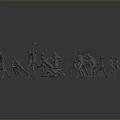 Game Movie Characters Gray Humanoid Models in Various Poses Arranged in Circle on Gray Background