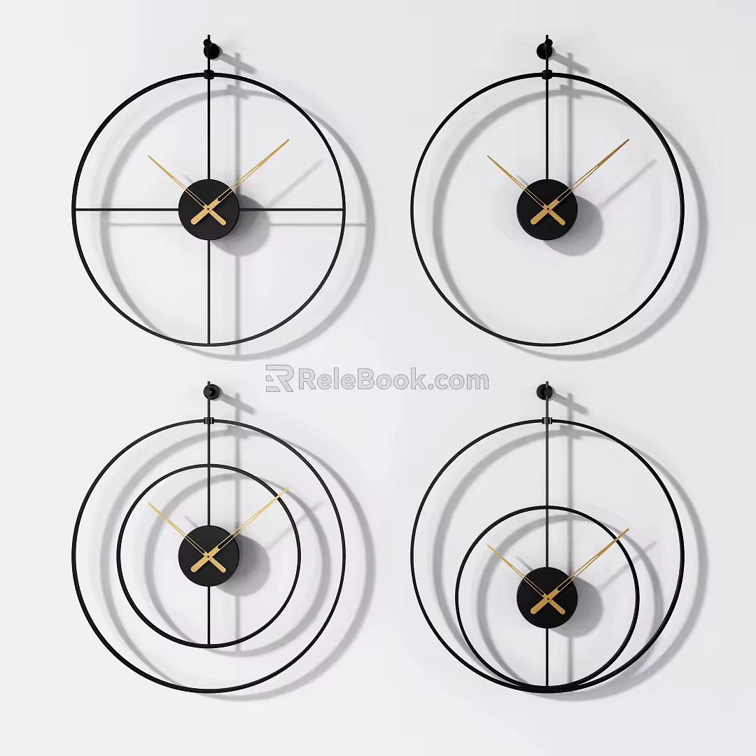 Modern clock wall clock 3d model