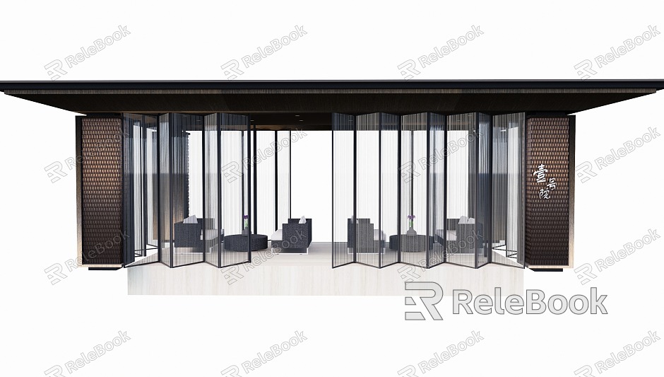 Modern Pavilion Community Landscape Meeting Room Landscape Pavilion model