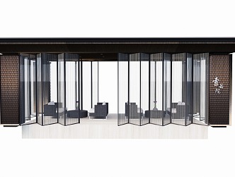 Modern Pavilion Community Landscape Meeting Room Landscape Pavilion 3d model