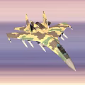 Different Types of Fighter Jets and Military Helicopters Flying in Sunset Sky