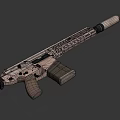 High Quality Tactical Rifles Featuring Black And Tan Finish With Modern Design 3d model