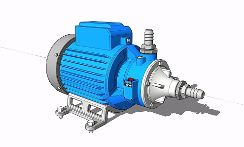 Modern metal motor 3d model