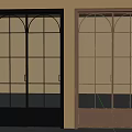 Modern Double Doors Interior Design With Arched Top Grid Glass Dark Light Brown