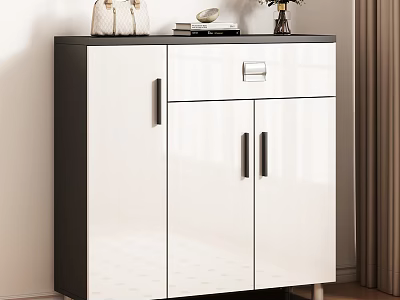 Modern Simple Shoe Cabinet Half-height Shoe Cabinet Entrance Cabinet Low Shoe Cabinet Low Cabinet Sideboard Storage Cabinet Finished Shoe Cabinet 3d model
