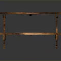 Rustic Wooden Dining Table Set With Matching Bench For Home Kitchen Use