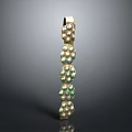 Elegant Gold Bracelet With Multiple Rows Of Pearl And Colorful Gemstone Beads