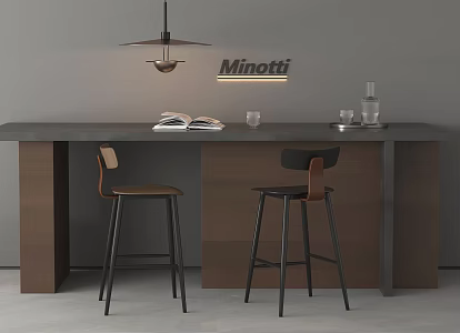 Modern Bar Chair Bar Chair Combination Single Chair High Chair Bar Chair 3d model