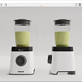 Philips Kitchen Blenders With White Body Black Lid And Green Smoothie