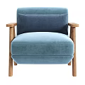 Stylish Warm Pink Velvet Leisure Chair With Solid Wood Armrests And Soft Brown Throw Pillow