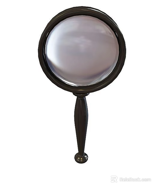 Science and Technology Exhibition Hall Showcasing Interactive Magnifying Glass Exhibits and Displays 3d model 