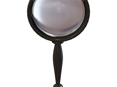 Science and Technology Exhibition Hall Showcasing Interactive Magnifying Glass Exhibits and Displays 3d model