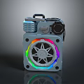 Portable Electronic Speaker With Colorful LED Lights Handle And Knob Design