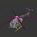 Sleek Black Helicopter With Rotors And Fuselage Design On Gray Background