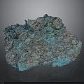 Natural Crystalline Ore Specimen With Vibrant Blue Green Hues And Rough Surface Texture