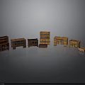Vintage Wooden Storage Furniture Collection With Various Styles And Metal Accents