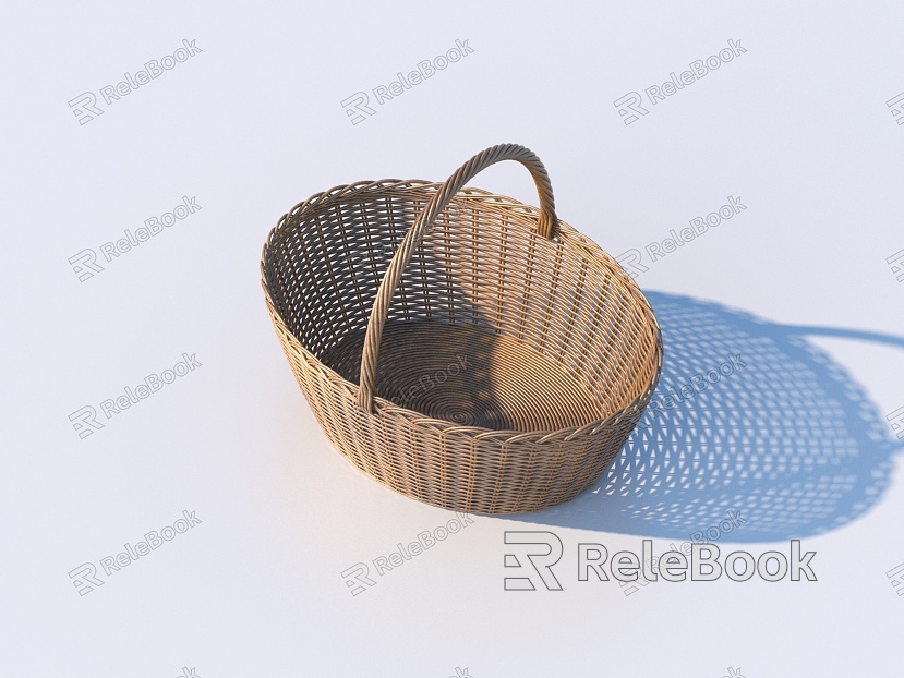 Vegetable Basket Storage Basket Rattan Basket model