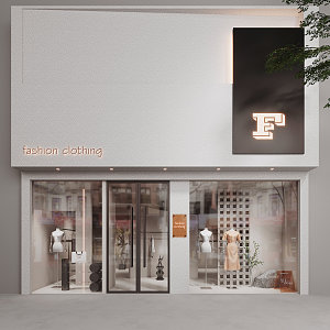 Modern Door Head Clothing Store Door Head Facade 3d model