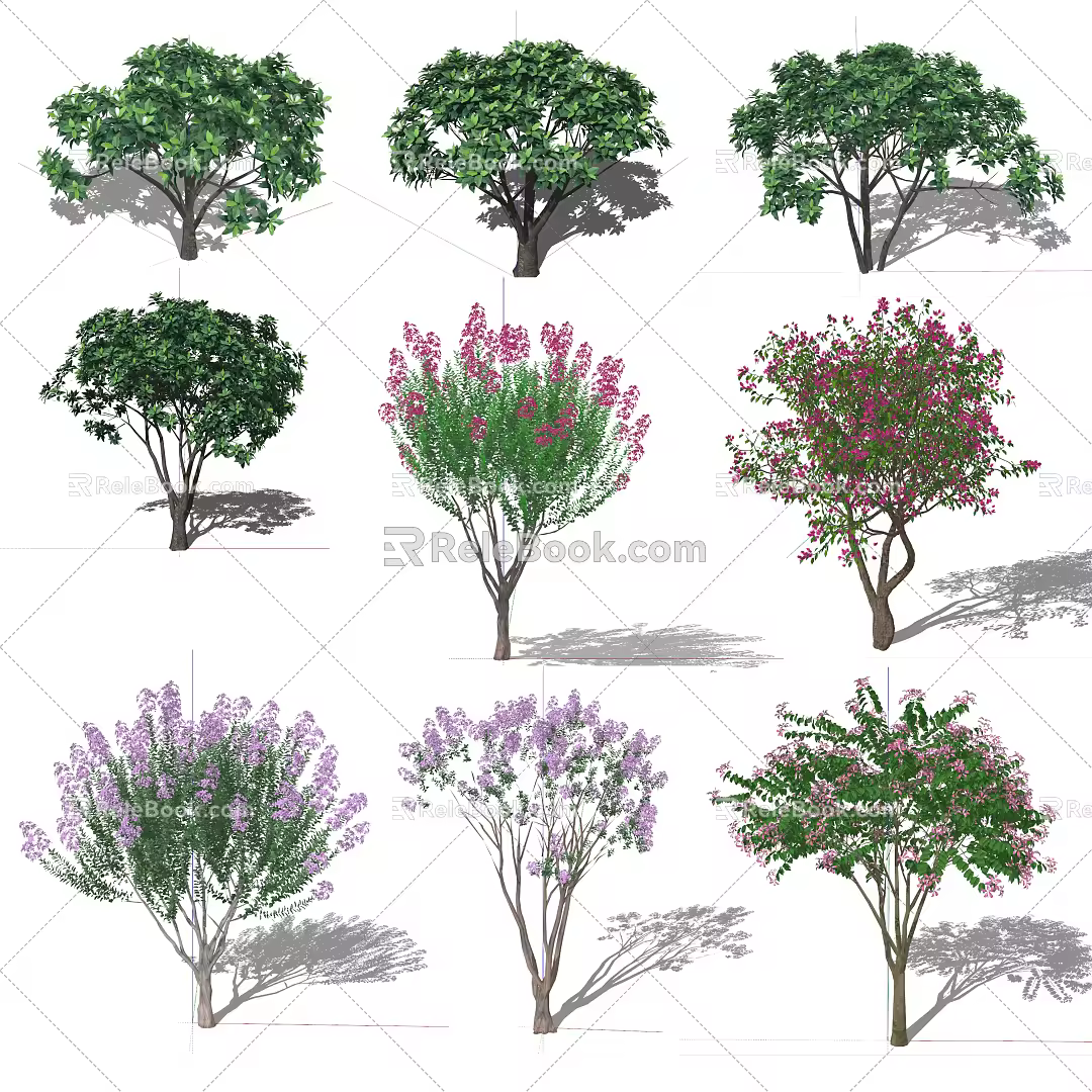 Modern Flower Tree 3d model