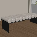 Modern sofa stool 3d model