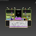 Modern Bar Interior With Marble Countertop Hanging Lights Wine Glasses And Coffee Machine