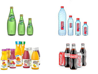 Modern Mineral Water Beverage Coke Beer Mineral Water Combination Coca Cola Bottled Beverage Mineral Water model