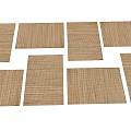 Quiet Woven Jute Carpet Woven Material Carpet Hemp Rope Carpet Quiet Country Style Carpet Creative Rattan Carpet 3d model