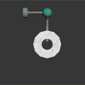 Toilet Paper Holder With Decorative Green Balls And Metal Stand For Bathroom