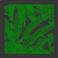 Leaf Components With Black And White Pattern Design For Decorative Art