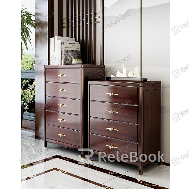 New Chinese-style Drawers Cabinet model