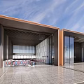 Modern Community Gate 3d model