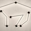 Modern Geometric Wall Lamps With Black Metal Arms And Minimalist Design