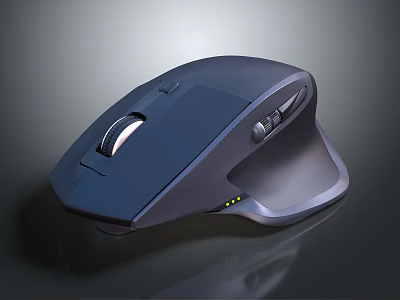 Ergonomic Wireless Computer Mouse With Comfortable Grip And Side Buttons 3d model