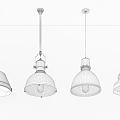 Industrial LOFT chandelier stylish simple metal chandelier combination 3d model