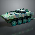 Armored Military Vehicle With Camouflage Paint 8x8 Wheeled Turret And Weapon System