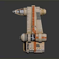 Mechanical Device Design With Beige And Orange Color Scheme Tubular Structure And Circular Details